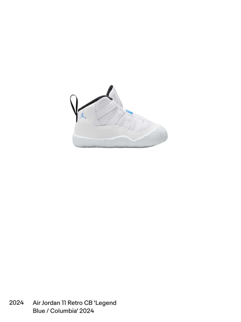 Jordan 11 retro Columbia White and Light Blue High-Top Sneaker
